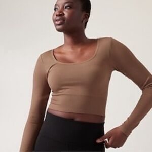 Athleta Aurora Seamless Long Sleeve Top Size XS